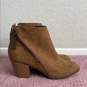 Express Tan Ankle Booties